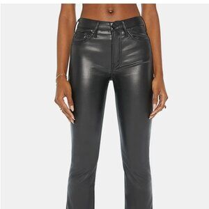 NWT Mother The Insider Flood Faux Leather Pants